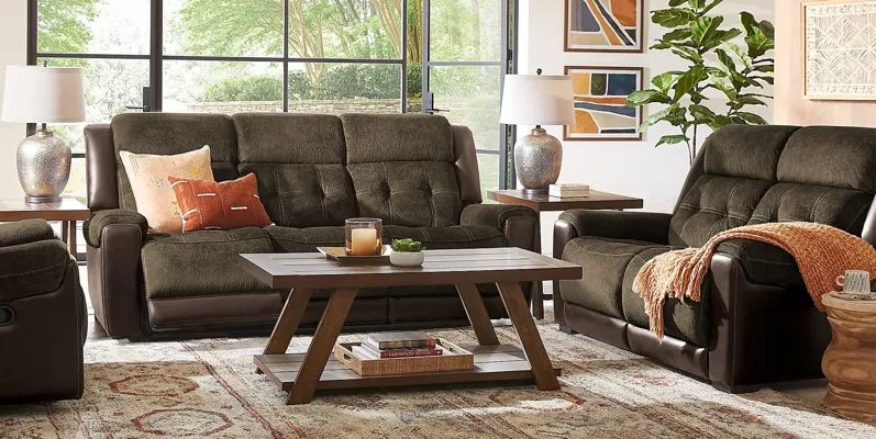 Capwood Brown 5 Pc Living Room with Reclining Sofa