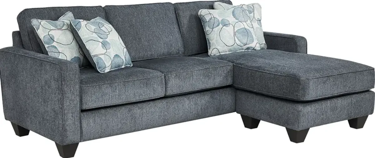 Alanis Bay Blue 4 Pc Sleeper Chaise Living Room Set