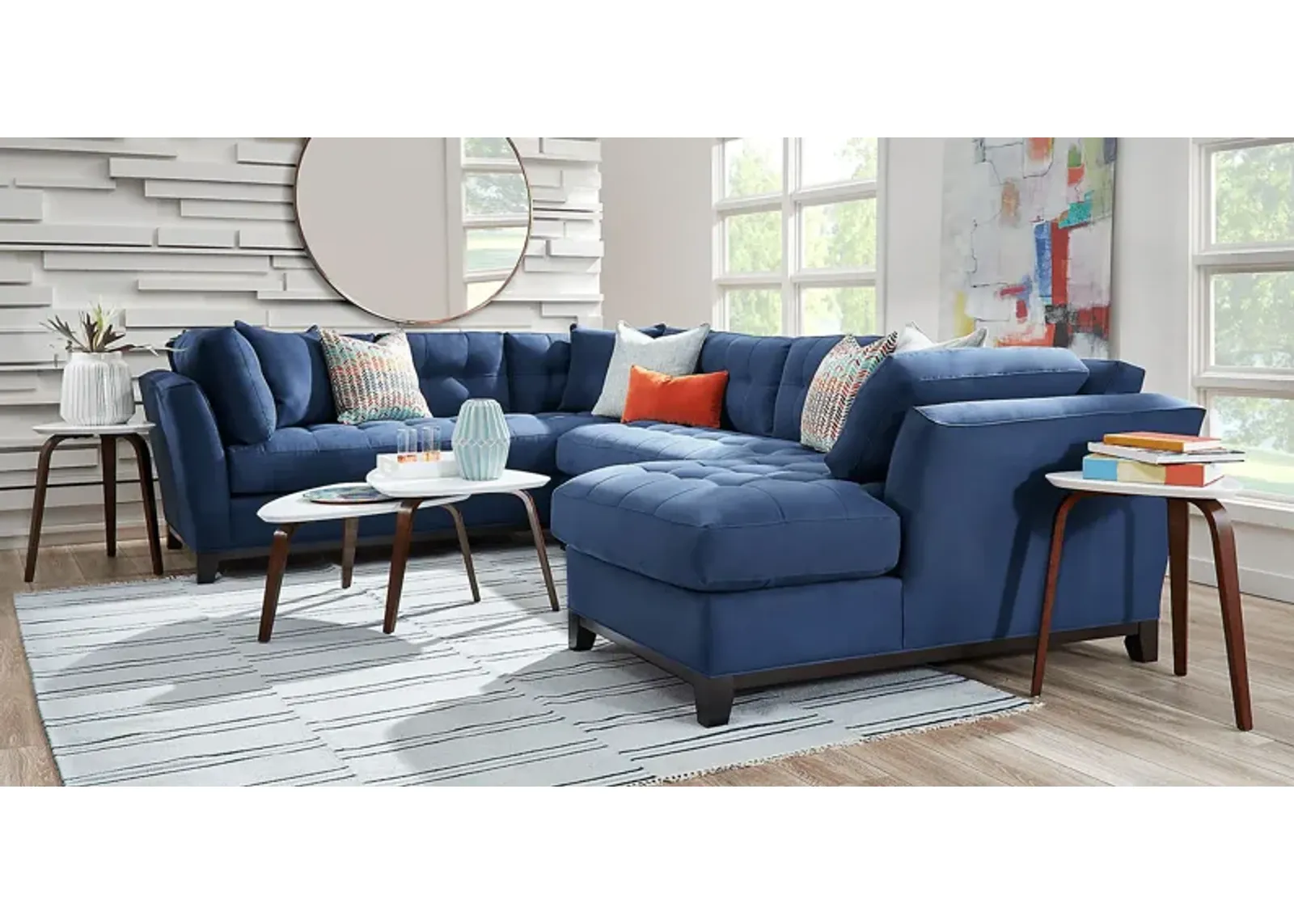 Metro Midnight 4 Pc Sectional Living Room