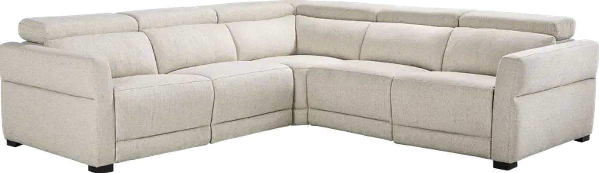 Layton Beige 3 Pc Dual Power Reclining Sectional