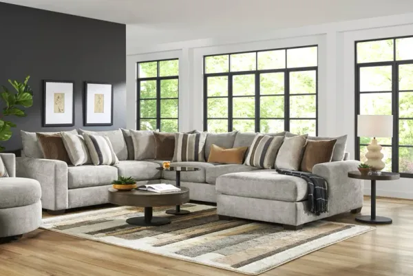 Martin Gray 6 Pc Sectional Living Room