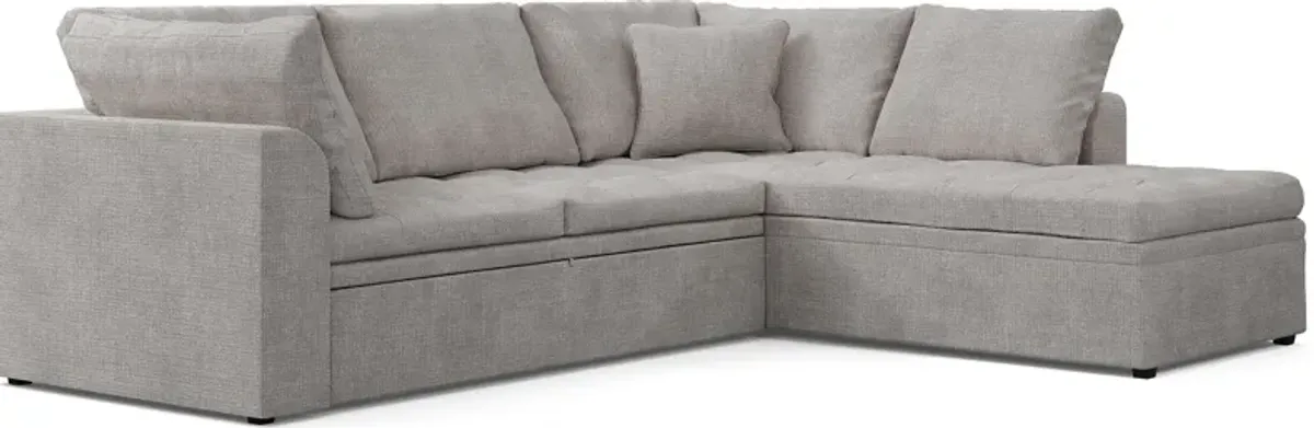 Sheridan Square Gray 2 Pc Sleeper Sectional