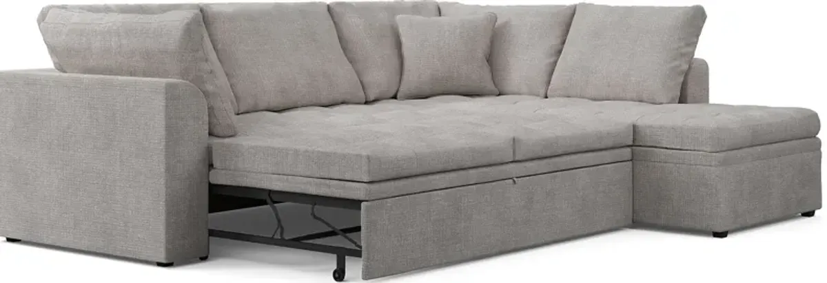 Sheridan Square Gray 2 Pc Sleeper Sectional