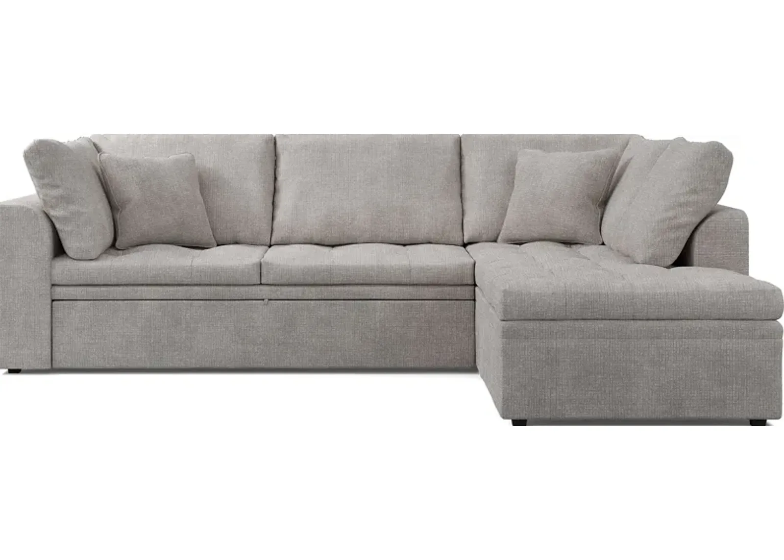 Sheridan Square Gray 2 Pc Sleeper Sectional