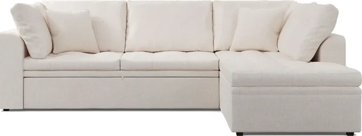 Sheridan Square Off-White 2 Pc Sleeper Sectional