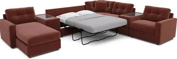 Merlot 7 Pc ModularOne Gel Foam Sleeper