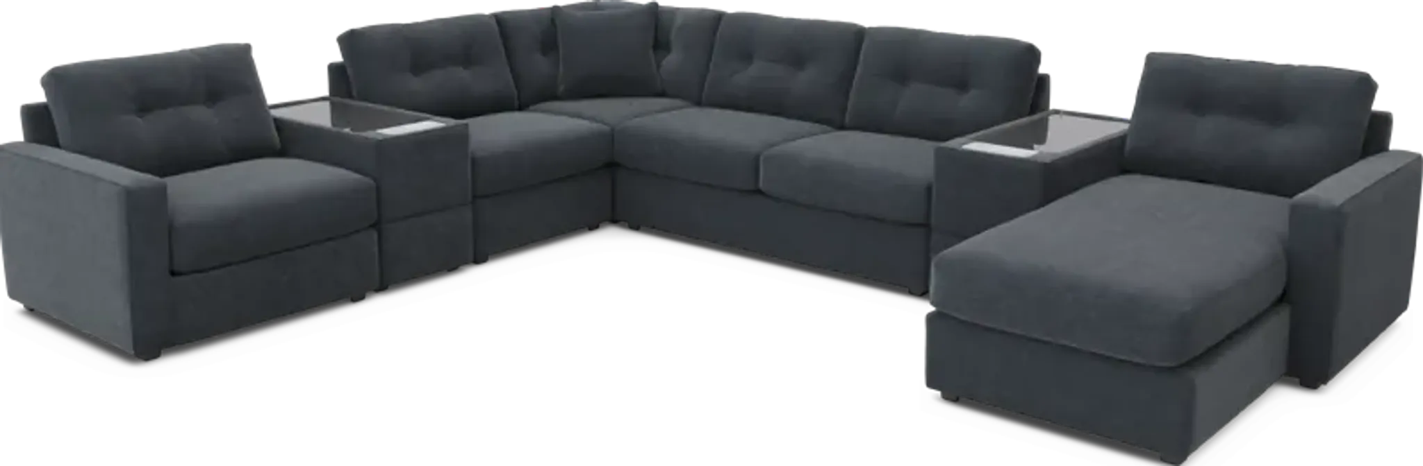Indigo 7 Pc ModularOne Sleeper with Media Consoles | Furniture.com