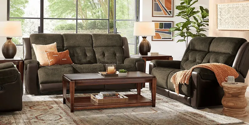 Capwood Brown 7 Pc Living Room with Reclining Sofa