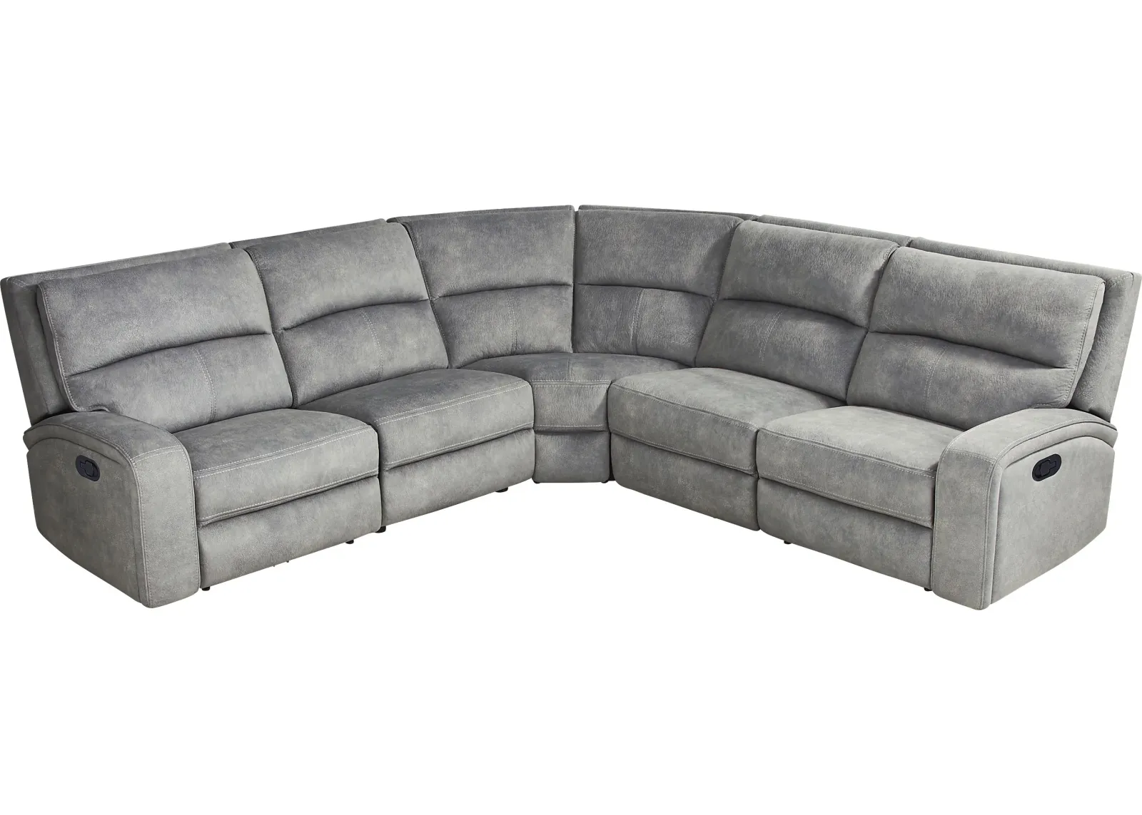 Leighton Gray 5 Pc Reclining Sectional