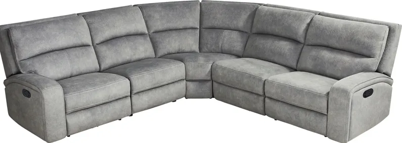 Leighton Gray 5 Pc Reclining Sectional