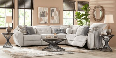 Arlo Place Gray 5 Pc Dual Power Reclining Sectional