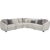 Arlo Place Gray 5 Pc Dual Power Reclining Sectional