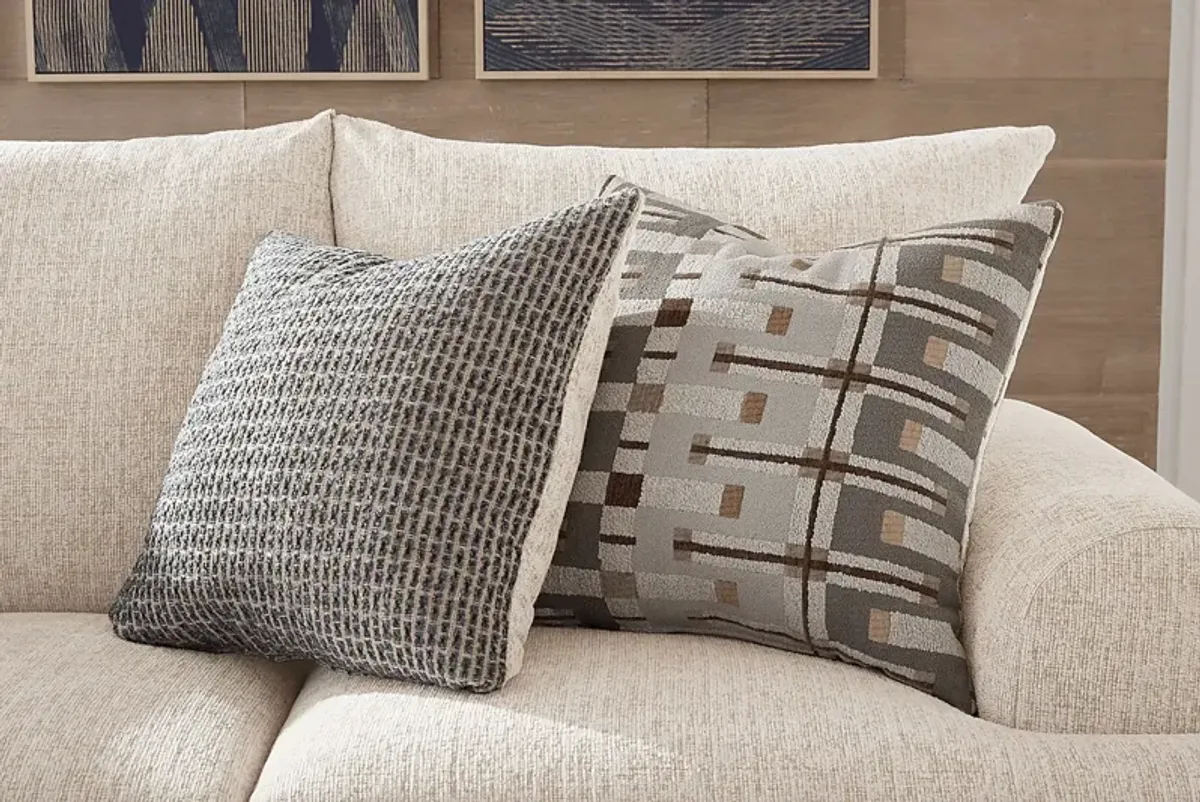 Cooper White 7 Pc Living Room with Gel Foam Sleeper Sofa