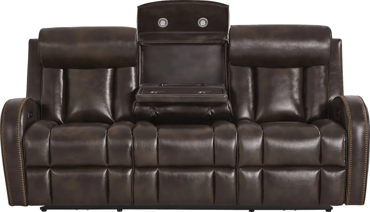 Copperfield Brown 6 Pc Living Room with Dual Power Reclining Sofa