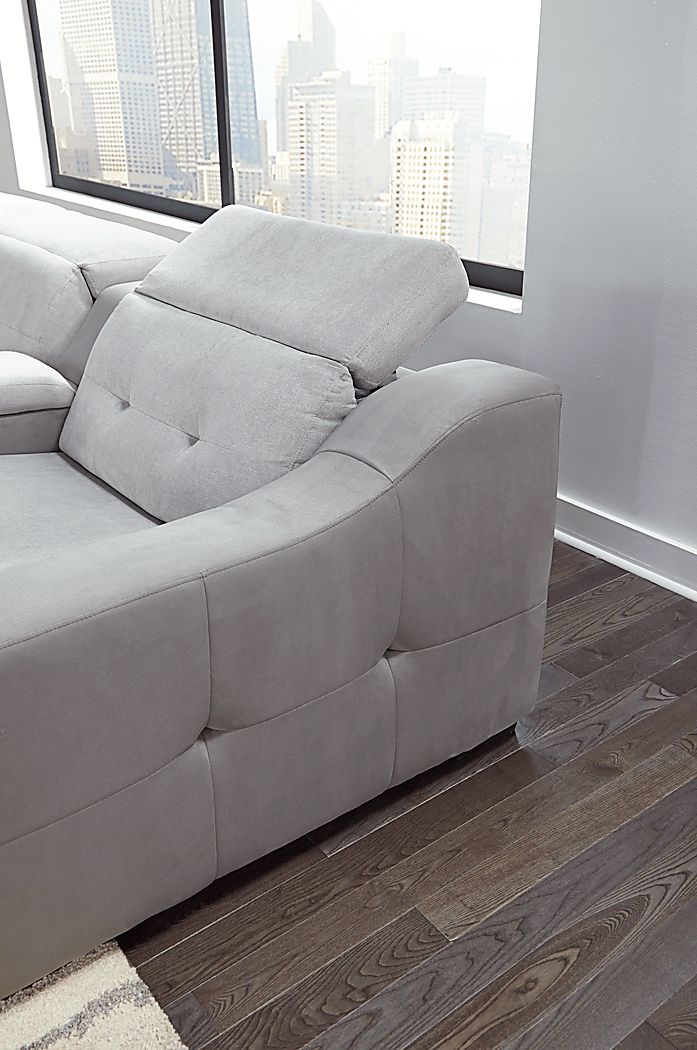 Grande Point Gray 5 Pc Power Reclining Sectional