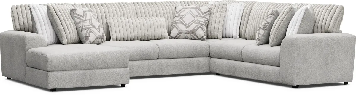 Moreau Street Gray 6 pc Sectional Living Room