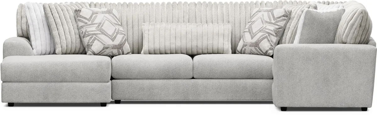 Moreau Street Gray 6 pc Sectional Living Room