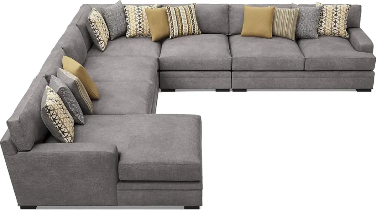 Palm Springs Silver 4 Pc Sectional