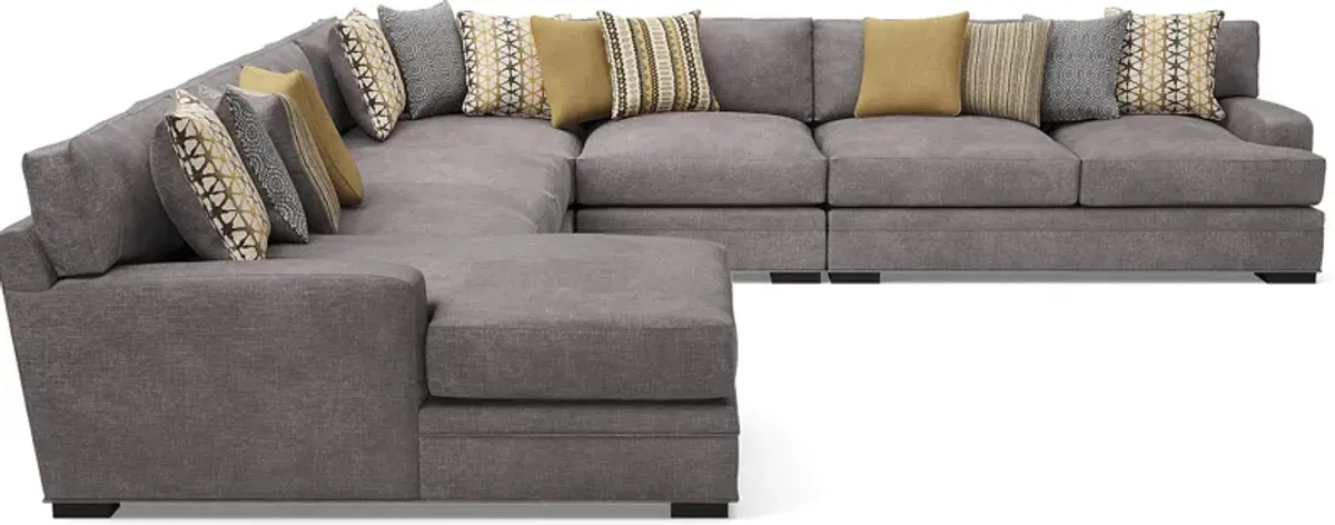 Palm Springs Silver 4 Pc Sectional