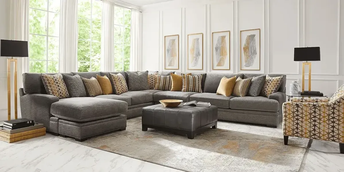 Palm Springs Silver 4 Pc Sectional