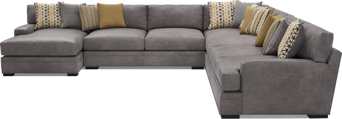 Palm Springs Silver 4 Pc Sectional