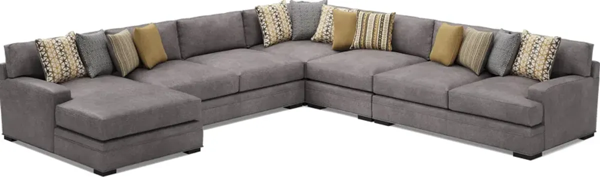 Palm Springs Silver 4 Pc Sectional