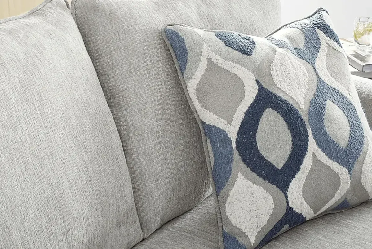 Dennin Heights Gray 8 Pc Living Room with Gel Foam Sleeper Sofa