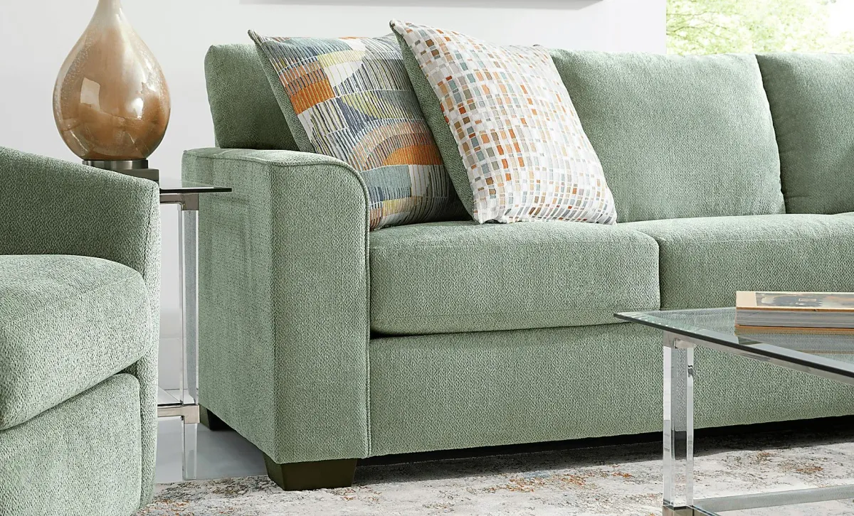 Delcrest Green 6 Pc Sectional Living Room