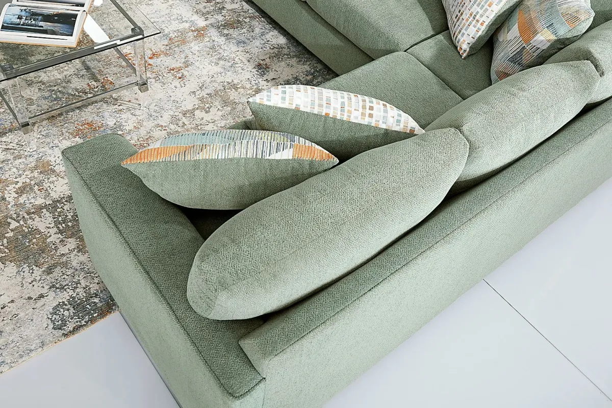 Delcrest Green 6 Pc Sectional Living Room