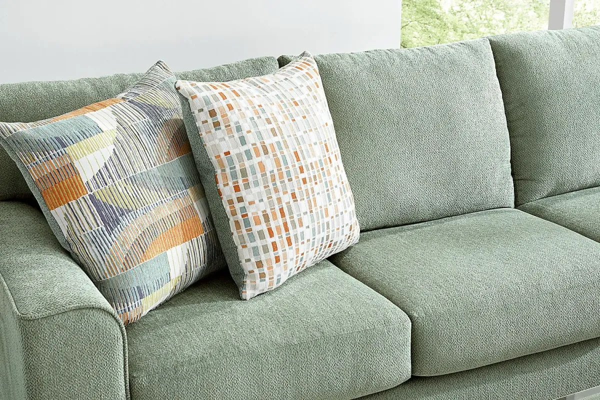 Delcrest Green 6 Pc Sectional Living Room