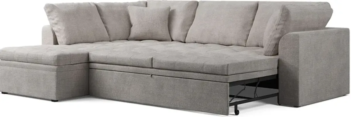 Sheridan Square Gray 2 Pc Sleeper Sectional