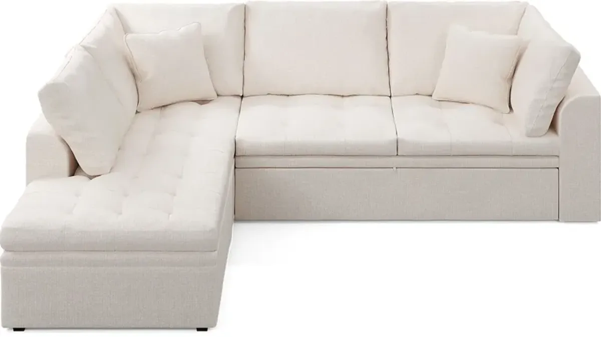 Sheridan Square Off-White 2 Pc Sleeper Sectional