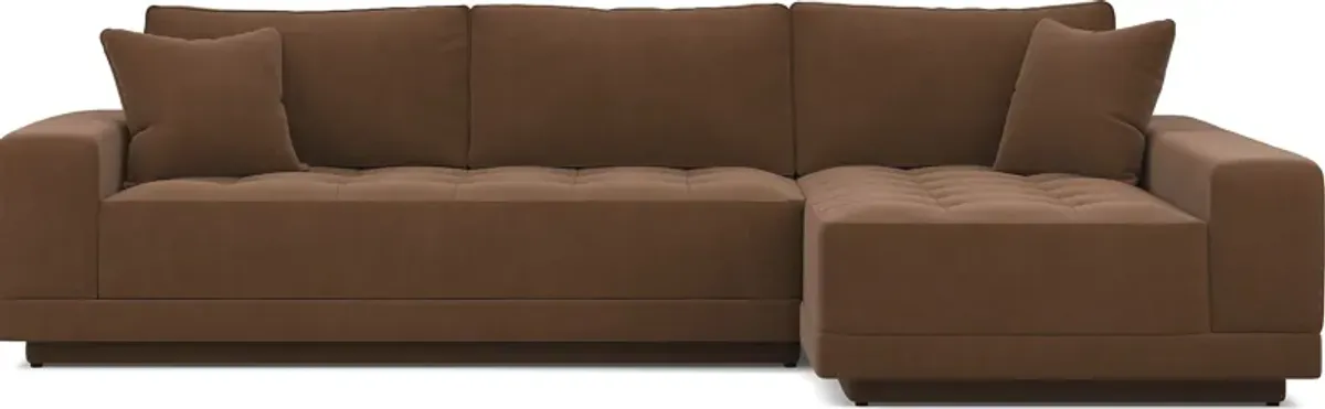 Milano Brown 2 Pc Sectional