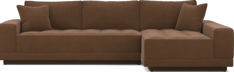 Milano Brown 2 Pc Sectional