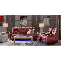 Kingvale Court Red 2 Pc Dual Power Reclining Living Room