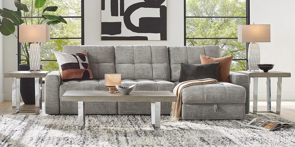 Meriwether Gray 6 Pc Power Slider Sectional Living Room
