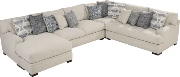 Bedford Park Ivory 3 Pc Sectional with Chaise
