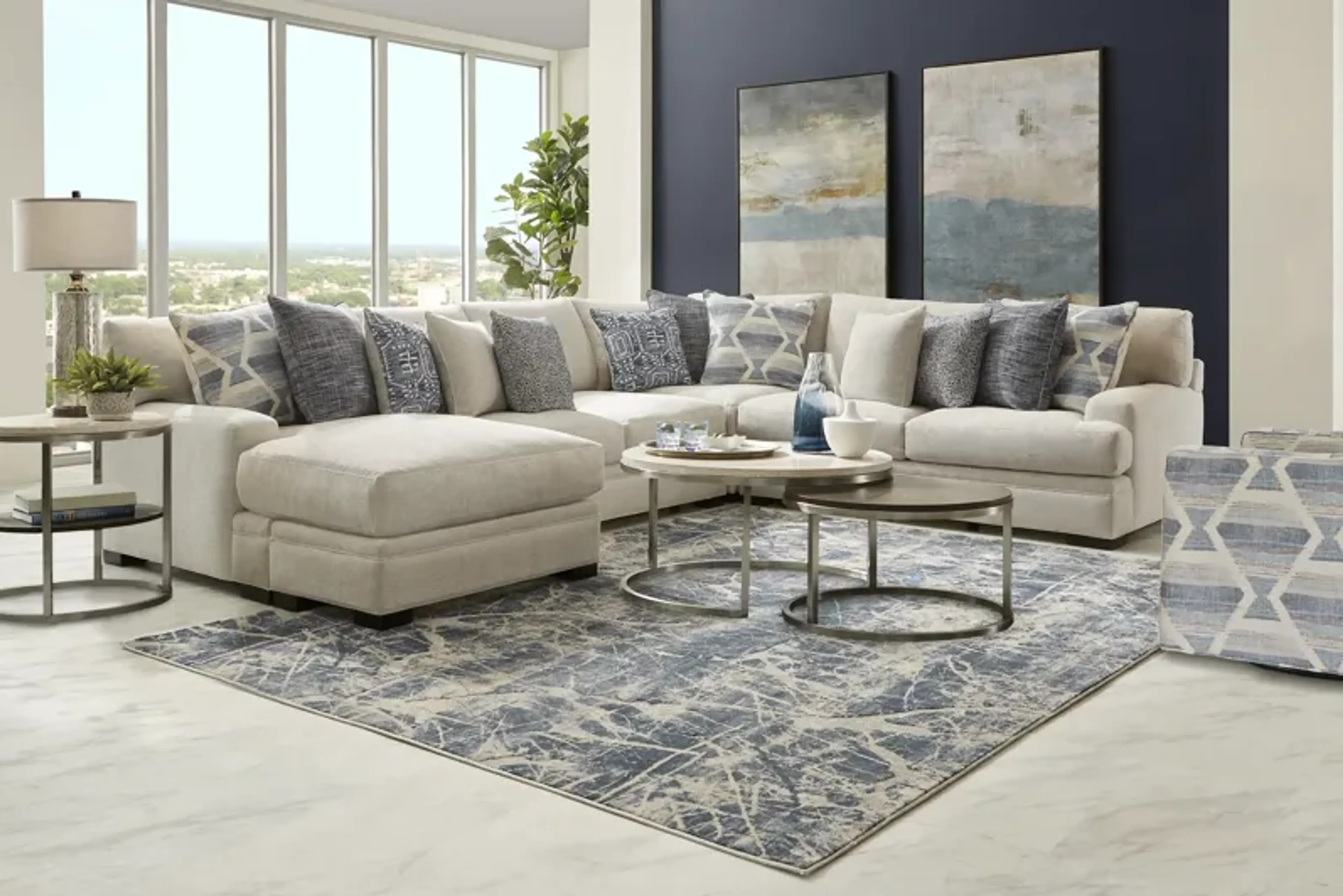 Delcrest Green 2 Pc Sectional | Furniture.com