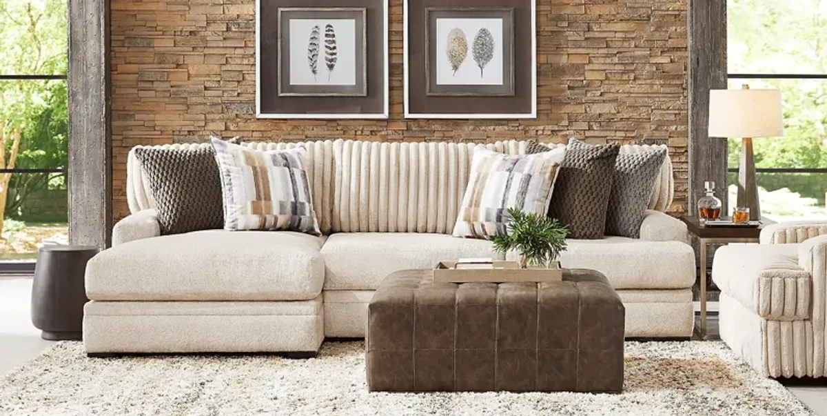 Hudson Street Beige 2 Pc Sectional