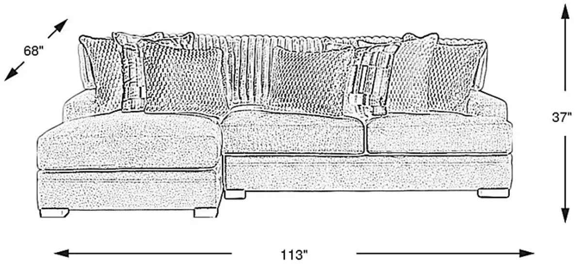 Hudson Street Beige 2 Pc Sectional