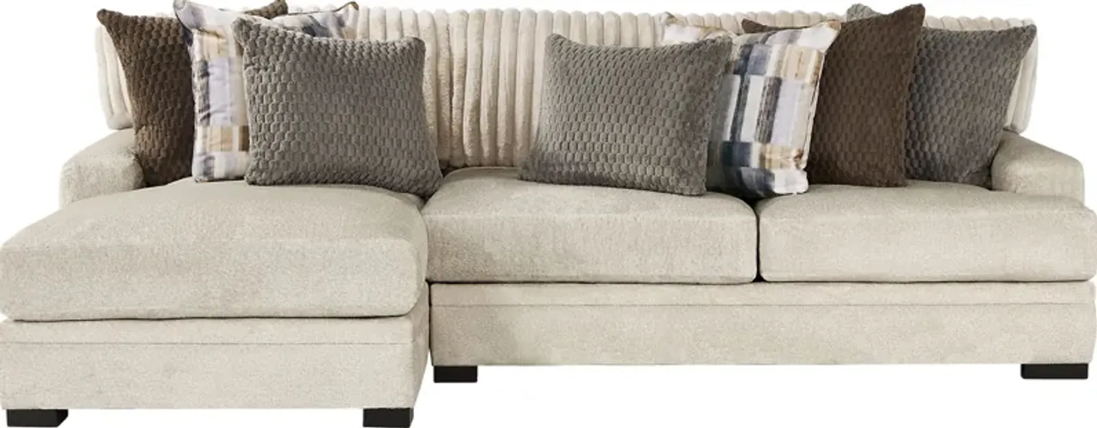 Hudson Street Beige 2 Pc Sectional