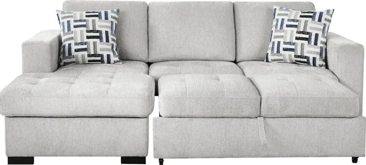 Geneva Gray 5 Pc Sleeper Sectional Living Room