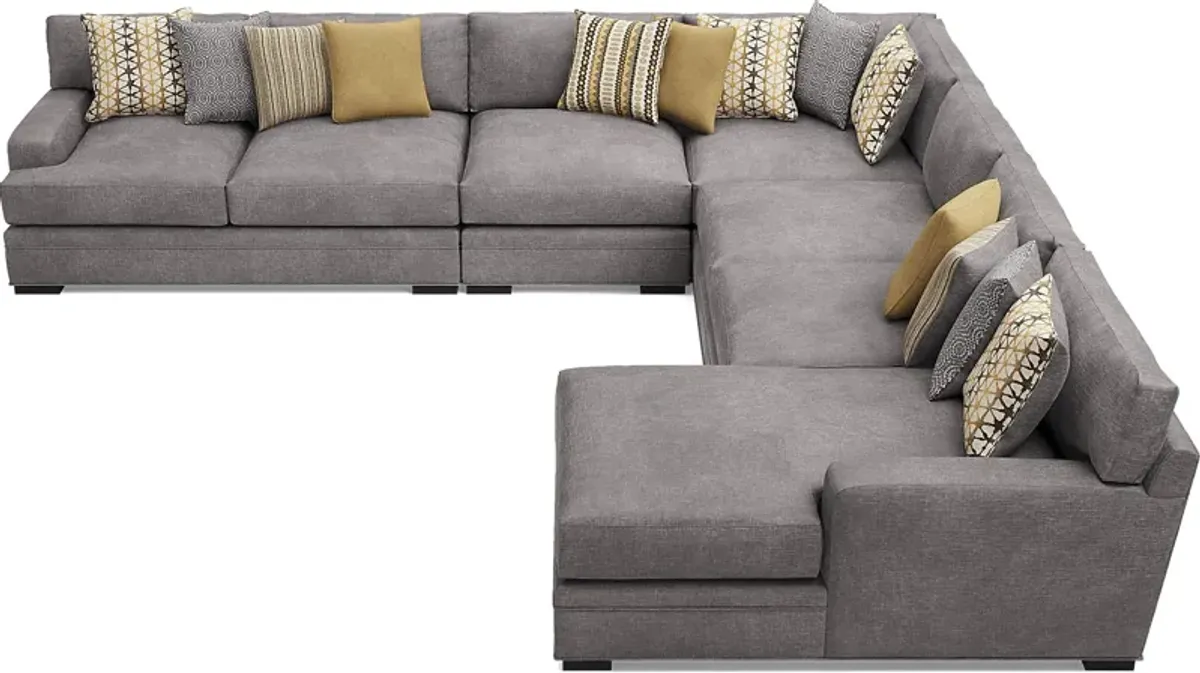 Palm Springs Silver 4 Pc Sectional