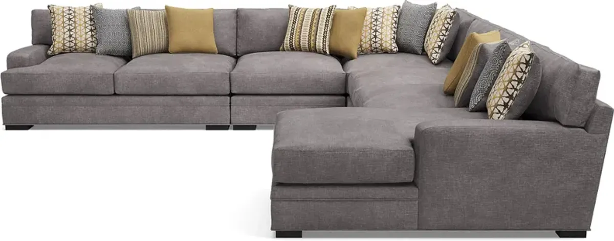 Palm Springs Silver 4 Pc Sectional