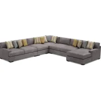 Palm Springs Silver 4 Pc Sectional