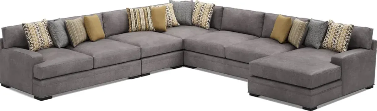 Palm Springs Silver 4 Pc Sectional