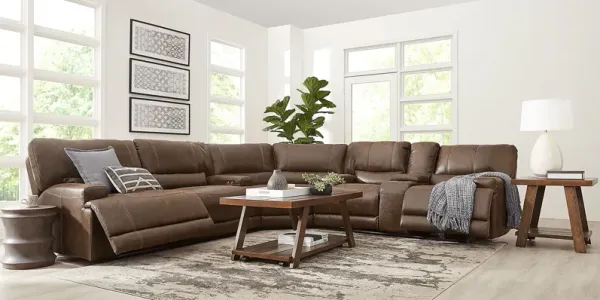 Warrendale Chocolate 3 Pc Power Reclining Sectional