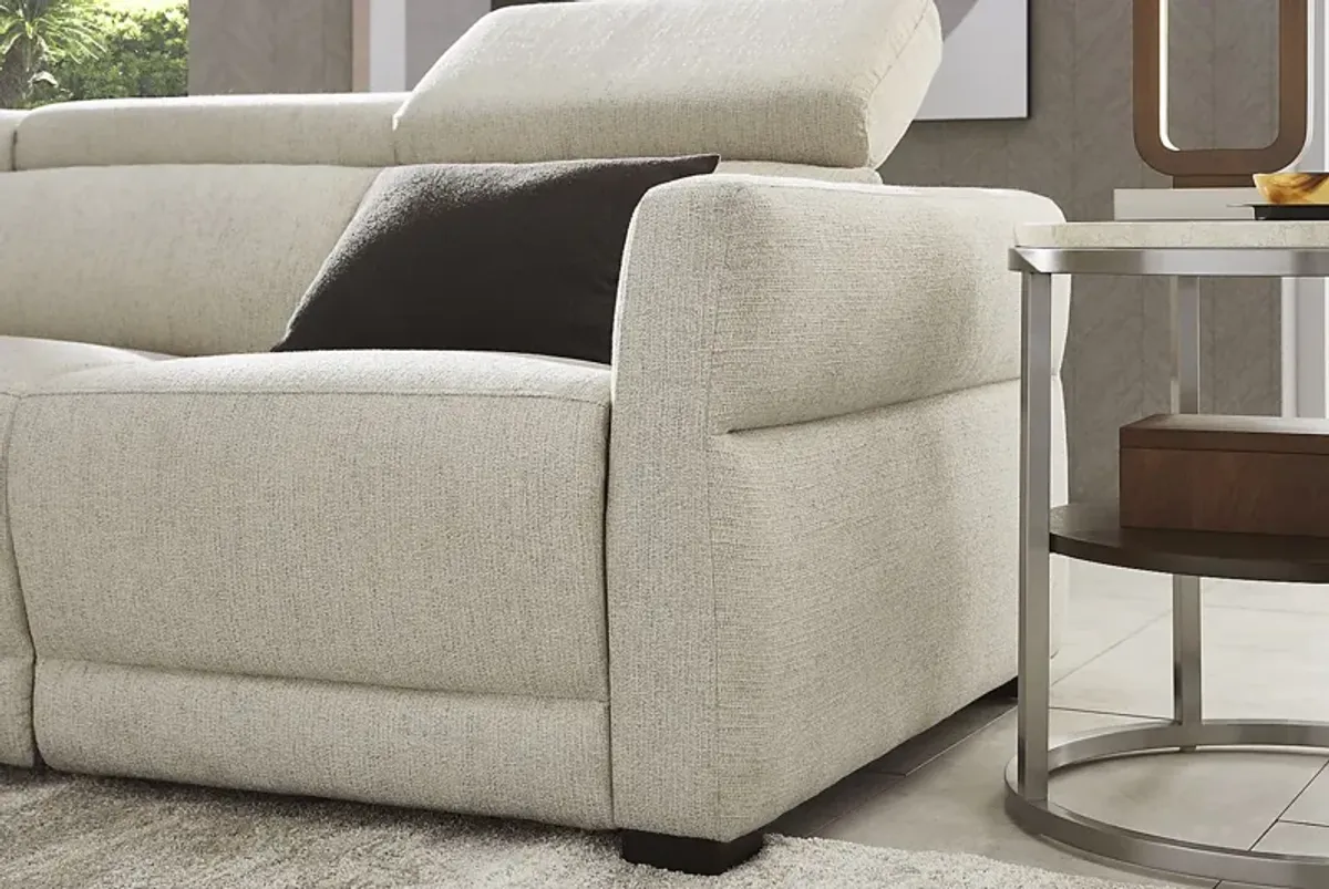 Layton Beige 3 Pc Dual Power Reclining Sectional