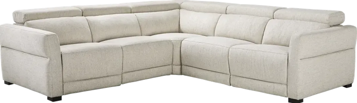 Layton Beige 3 Pc Dual Power Reclining Sectional