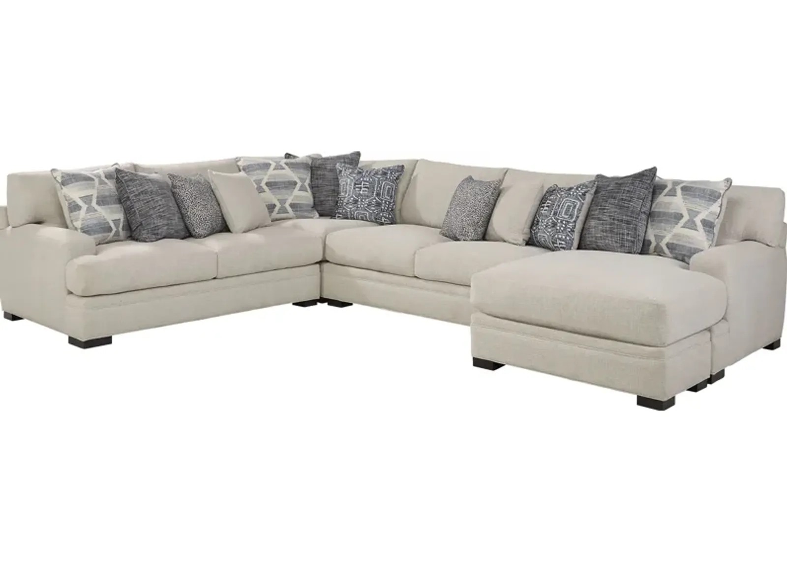 Bedford Park Ivory 3 Pc Sectional with Chaise